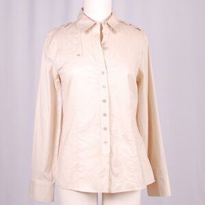 EUC Paperwhite Safari Button-down Shirt, Sz - 6